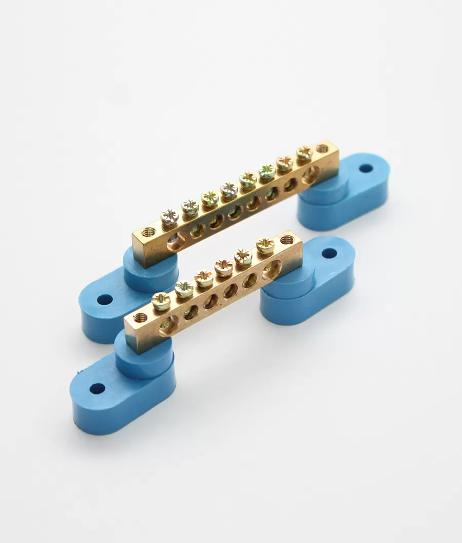 Earthing Brass Bar with Rounded Holders