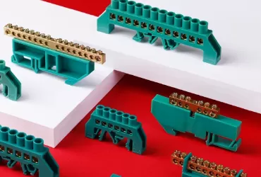 Antong DIN Rail Grounding Terminal Bar | Earthing Bar with DIN Rail Holder (PA/PE Base)