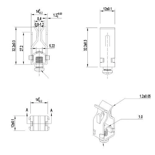 Spring Loaded Brass Terminal Clips for Push-in Terminal Blocks(pic1) Spring Loaded Brass Terminal Clips for Push-in Terminal Blocks(pic1)