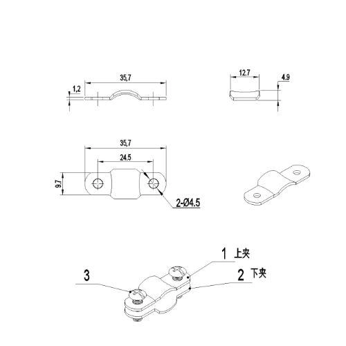 Galvanized Saddle Cable Clamp for Round Wire Fixing(pic3) Galvanized Saddle Cable Clamp for Round Wire Fixing(pic3)
